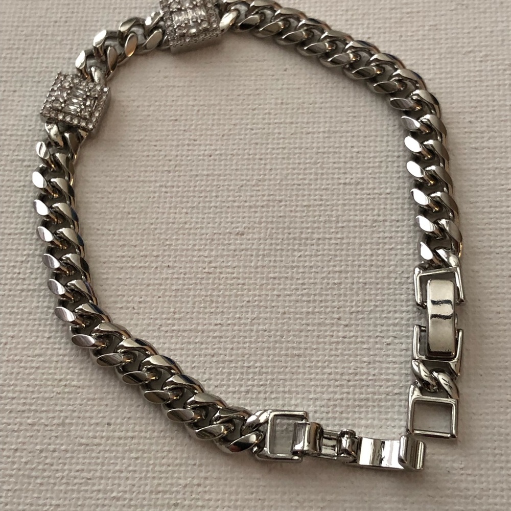 Men's Silver Chain Bracelet - Stylish Cuban Link
